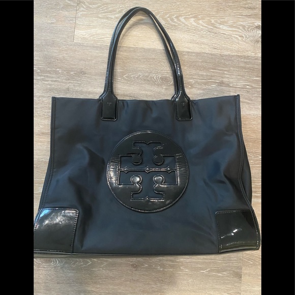 Tory Burch Bags Tory Burch Large Ella Tote Black Patent Leather And